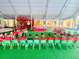 TRƯỜNG MẦM NON KỲ NAM PHỐI HỢP VỚI TRẠM Y TẾ PHƯỜNG HOÀNH SƠN KHÁM SỨC KHỎE ĐỊNH KỲ CHO TRẺ