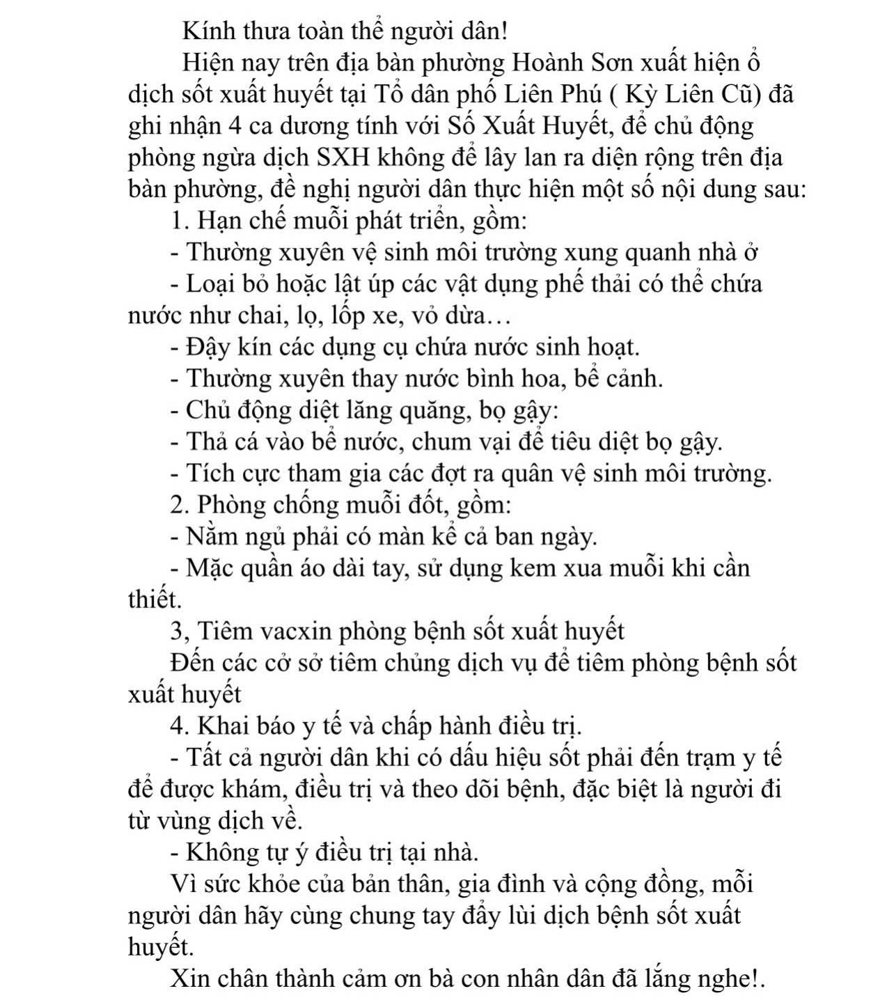 Trường mầm non Kỳ Nam tuyên truyền phòng chống bệnh sốt xuất huyết